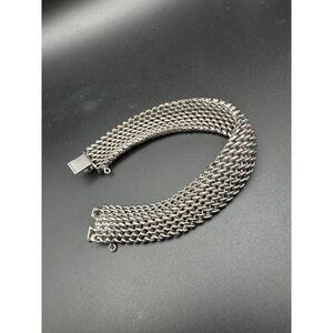 Stunning link style sterling silver antique bracelet